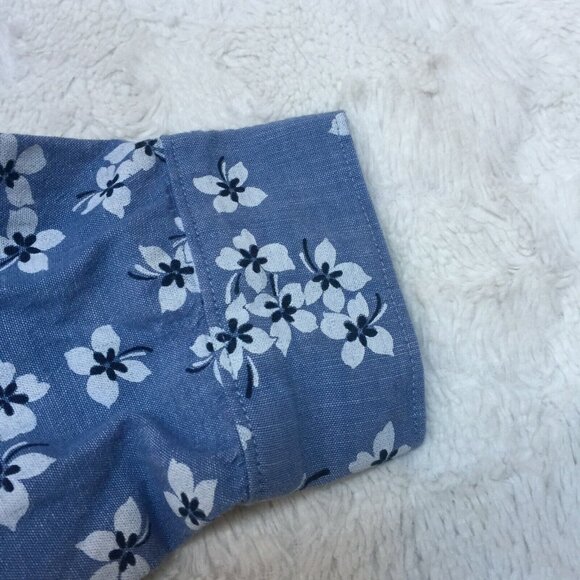 Lands' End Draper James Nightshirt Floral Chambray Long Sleeve Tunic Small 6-8 - Picture 7 of 7